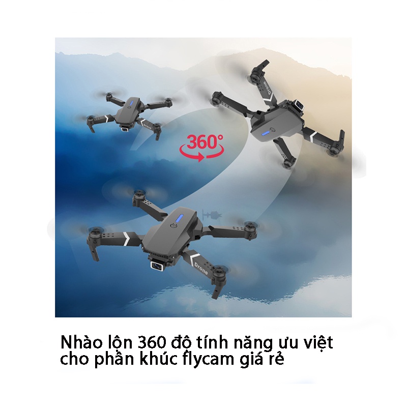 Flycam Mini, Giá Rẻ, Có Camera LS E525 PRO - Quay Phim, Chụp Ảnh Chất Lượng 4K, Pin 1800mA Cho Phép Bay Liên Tục 20P