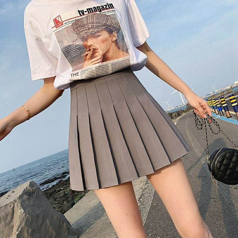 Chân Váy Xoè Xếp Ly Tennis Skirt - Ngắn - Lưng Cao, Đen, Nâu Trắng - Vải Đẹp Tuyết Mưa Cao Cấp Dễ Thương Cá Tính Tiktok