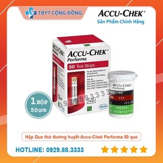 Que thử đường huyết accu check performa 50 que  tbyt cộng đồng - ảnh sản phẩm 1