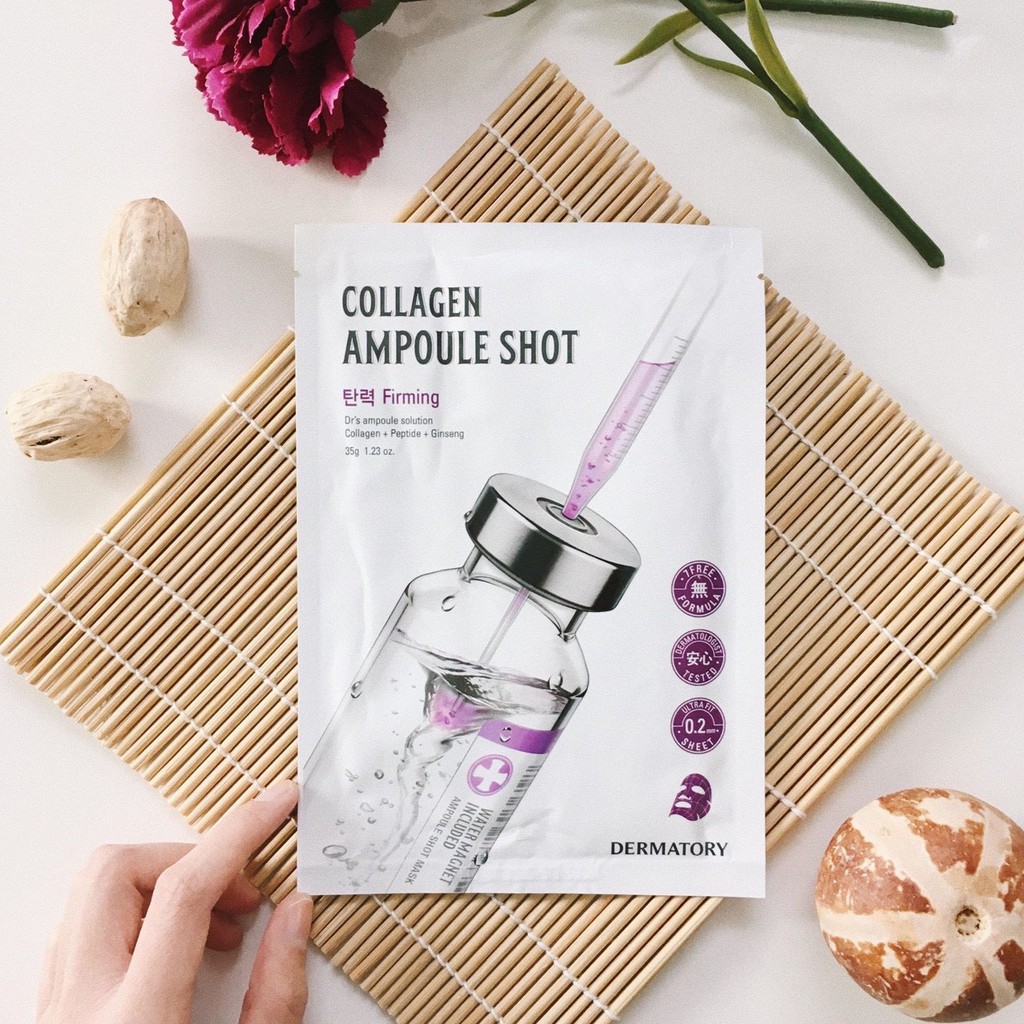 Mặt Nạ Giấy Bổ Sung Collagen Cho Da Dermatory Ampoule Shot Mask Collagen-Shot 35g