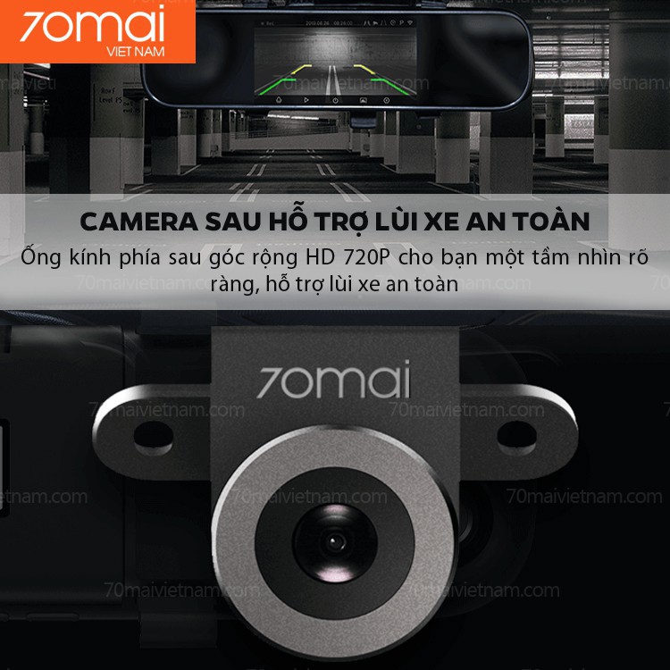 {Camera +Cam lùi} Camera hành trình dạng gương 70MAI rearview Dash cam Midrive D04 - Tiếng Anh Quốc Tế | BigBuy360 - bigbuy360.vn