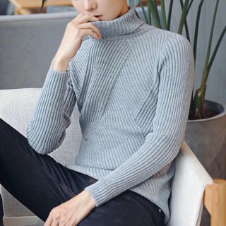 Áo len nam cổ lọ vát chéo