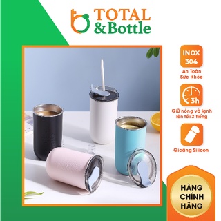 Ly giữ nhiệt cầm tay, cốc giữ nhiệt sang trọng 300ml tặng kèm Sticker - Total Bottle