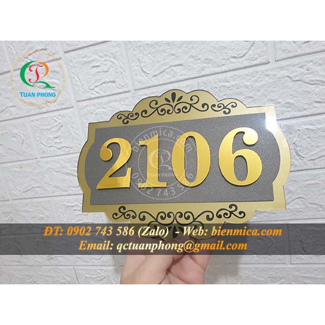 Biển số phòng - Biển phòng chung cư, căn hộ cao cấp - Biển số nhà số nổi