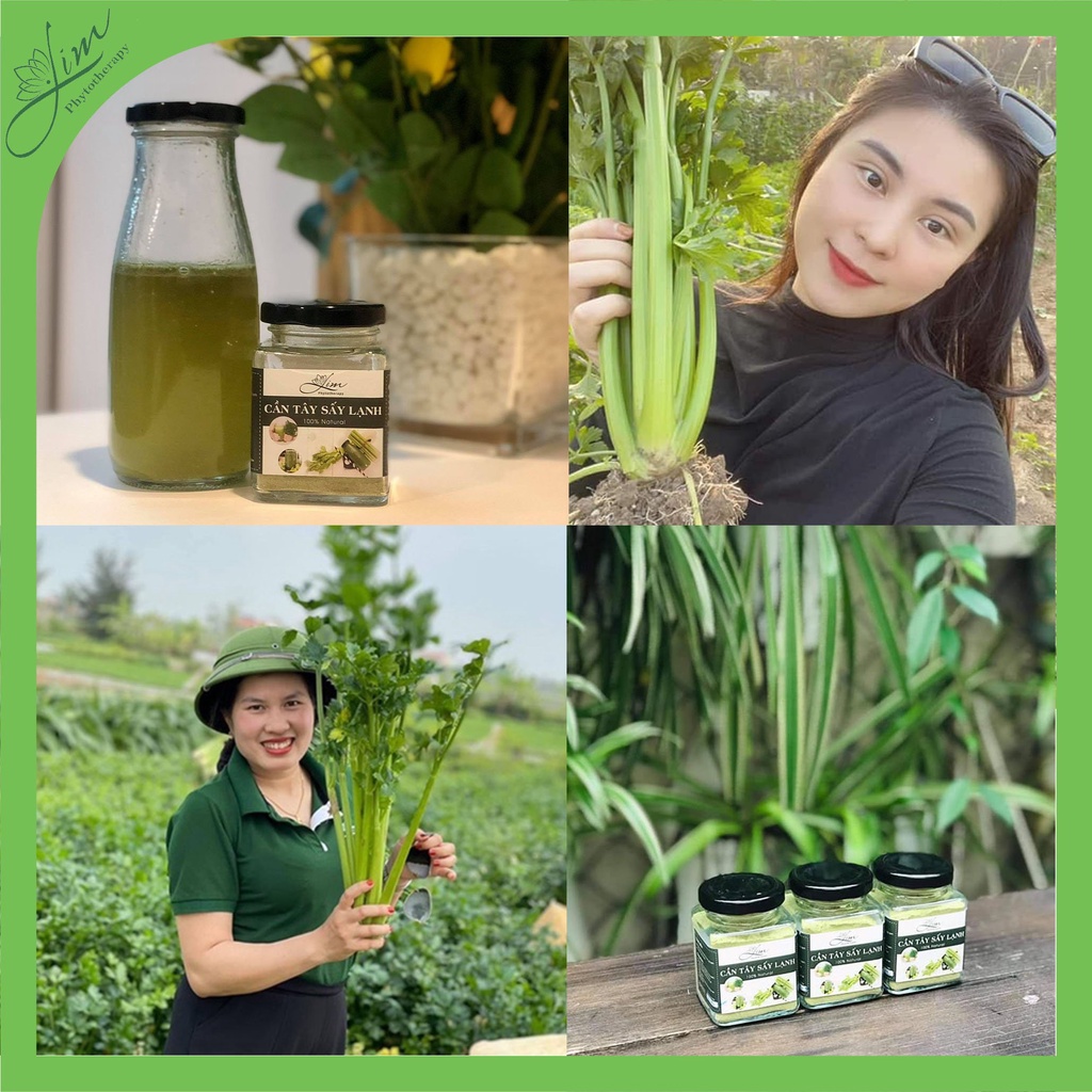 Bột cần tây nguyên chất hỗ trợ giảm cân đẹp da thanh lọc cơ thể - bột cần tây sấy lạnh Lim farm food