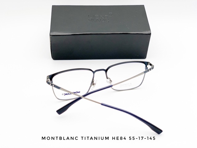 Kính gọng Montblanc Titanium Mắt vuông Cao cấp cho Nam - HE84