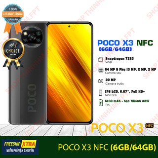 Điện thoại Xiaomi POCO X3 NFC 6GB|64GB - Hàng Chính Hãng DGW Phân Phối - BH Điển Tử 18 Tháng
