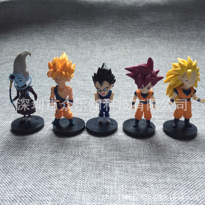 Combo 10 nhân vật 7 viên ngọc rồng Dragon Ball Son Goku chibi dễ thuong 6-8cm