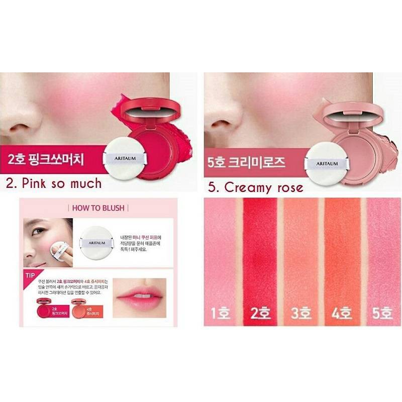 PHẤN MÁ [ARITAUM] Sugarball Cushion Cheek Color (các mã màu) | BigBuy360 - bigbuy360.vn