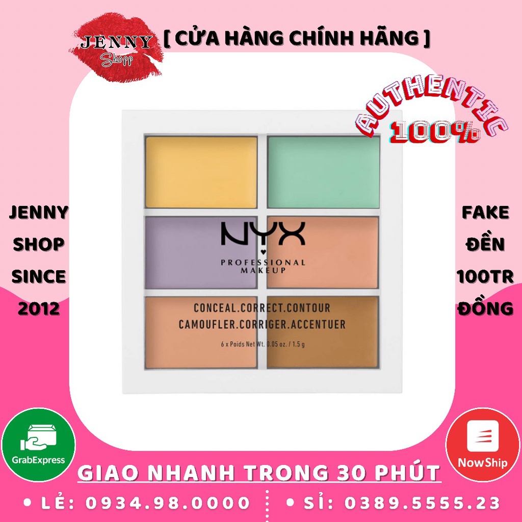 Bảng Kem Che Khuyết Điểm 6 Ô Nyx Color Correcting Concealer