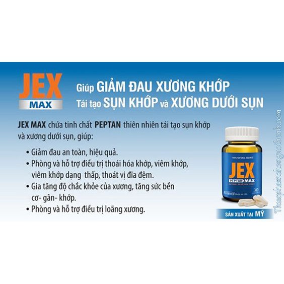 Jex Max 30 viên - Hỗ trợ người bị đau khớp, thoái hoá khớp