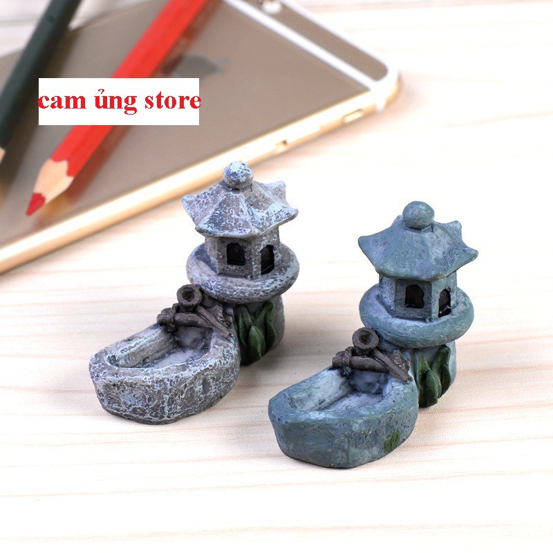 Mô hình tháp nước màu ngẫu nhiên trang trí tiểu cảnh, bán cạn terarium, bonsai bể cá cảnh thủy sinh