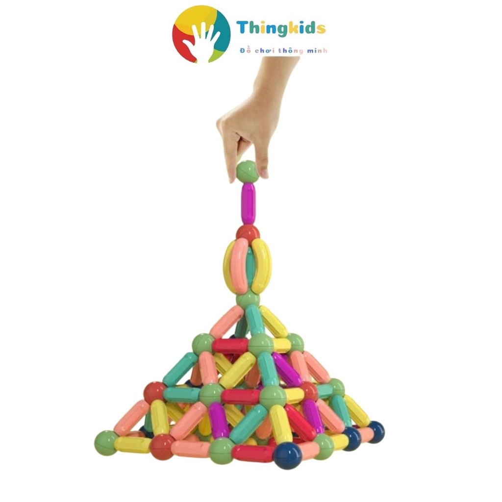 Xếp hình nam châm thông minh, bộ đồ chơi từ tính magnetic - THINGKIDS