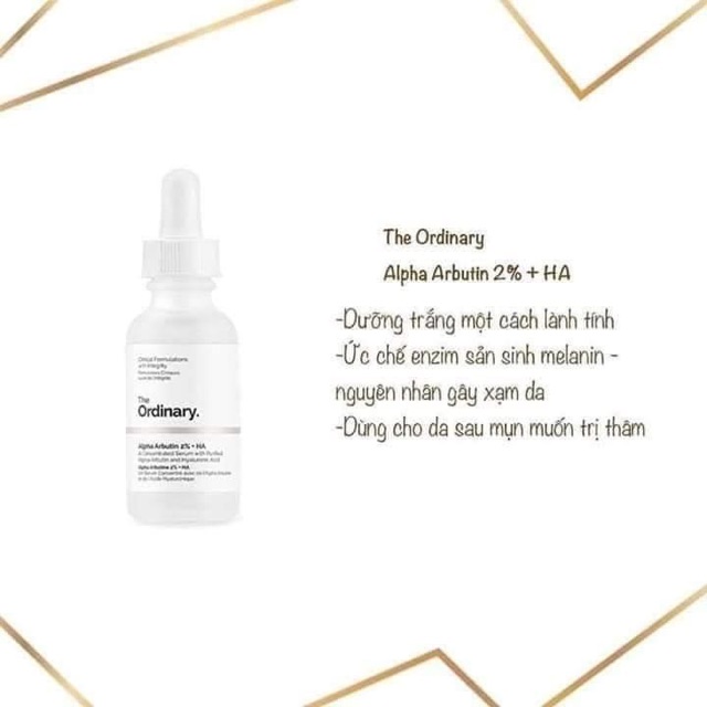 Serum Dưỡng Trắng The Ordinary Alpha Arbutin 2% + HA 30ml | BigBuy360 - bigbuy360.vn