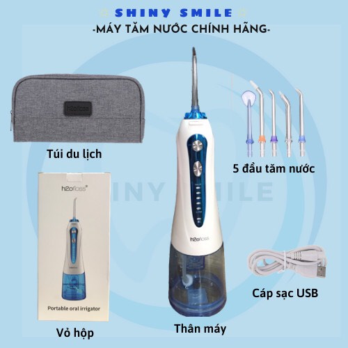 Máy tăm nước cầm tay H2ofloss HF9P  phiên bản MỚI NHẤT 2022 - thiết bị vệ sinh răng miệng hoàn hảo