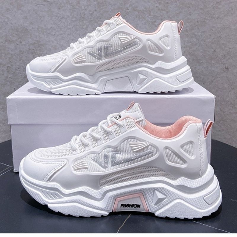 Giày Nữ GN50 Giày Thể Thao Sneakers Giày Độn Đế Nữ 3-4Cm Hottrend Dành Cho Bạn Trẻ Năng Động Cá Tính Và Tăng Chiều Cao