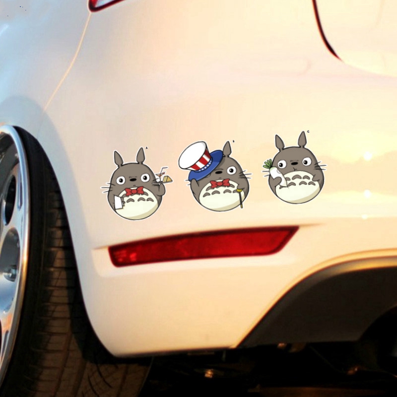 Miếng Dán Đề Can Phản Quang Chống Nước In Hình Totoro Dễ Thương Trang Trí Cửa Sổ Xe Hơi / Xe Máy