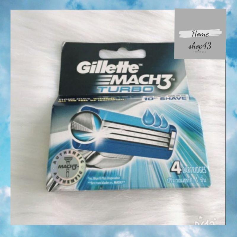 Hộp 4 lưỡi dao cạo râu Gillette Mach3 Turbo