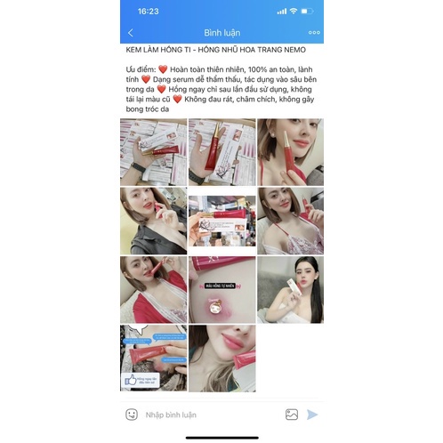 Tinh chất ủ dưỡng xóa thâm môi , thâm ti bẹn