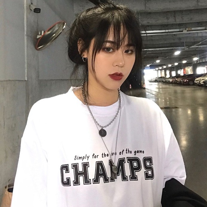 Áo thun tay lỡ unisex Champs / Áo phông form rộng MinishopVn | BigBuy360 - bigbuy360.vn