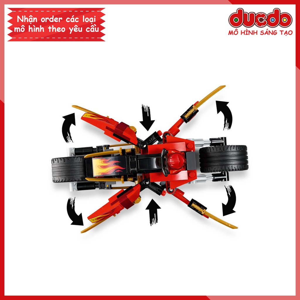 BELA 11161 Lắp ghép Ninjago siêu xe Kai Zane truy đuổi xà tinh - Đồ chơi Xếp hình Ninja 70667 LEPIN 06095