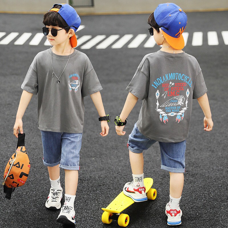 Bộ bé trai cỡ đại Phong Cách Hàn Quốc Chất Siêu Mát