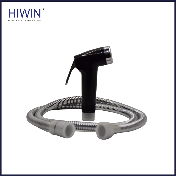 Bộ vòi xịt vệ sinh đa năng chất liệu nhựa ABS màu đen HIWIN PJF-401B