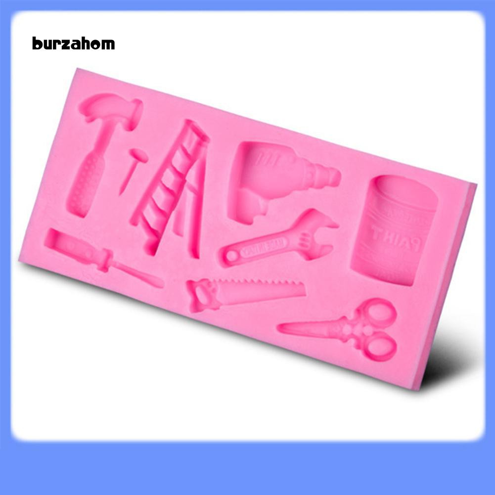 Khuôn Silicon làm bánh taojo hình các công cụ sửa chữa độc đáo
