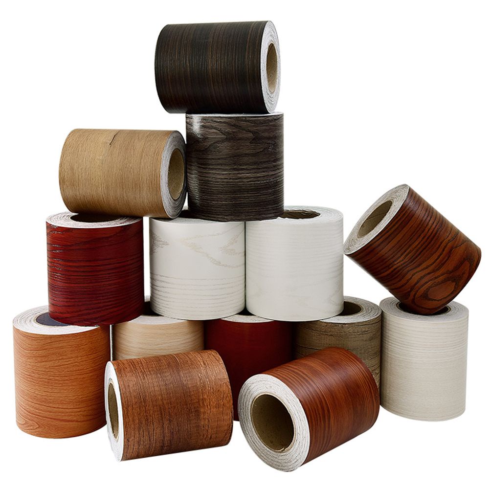 Giấy Dán Tường Tự Dính Bằng Nhựa PVC Chống Thấm Nước Họa Tiết Vân Gỗ Nhiều Màu Trang Trí Nhà Cửa