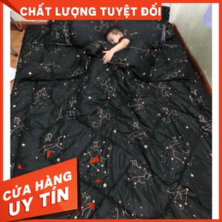 Chăn Phao + Ga Gối + 2 vỏ gối + 1 vỏ ôm ga gối poly m2/m6/m8 hàng nhập ( Chat để chọn mẫu )