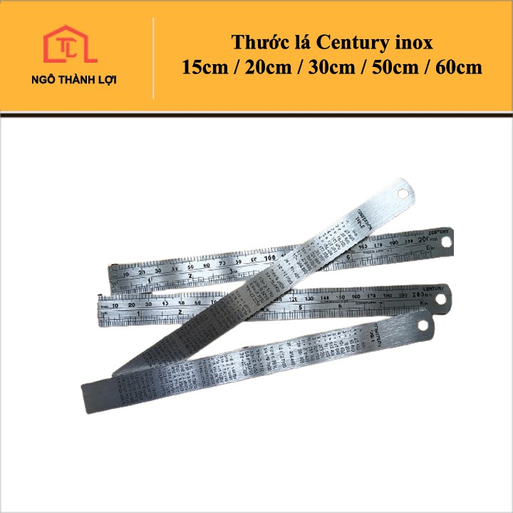 Thước lá Century inox 15cm / 20cm / 30cm / 50cm / 60cm