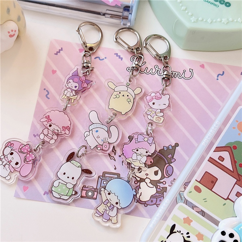 SANRIO Móc Khóa Hình Thỏ Cinnamoroll Dễ Thương