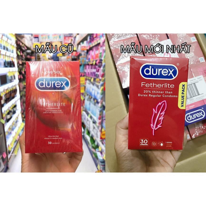 Bao cao su siêu mỏng Durex Fetherlite, Durex Pleasure Me hộp 30 cái (Date 2025) - Chuẩn Úc