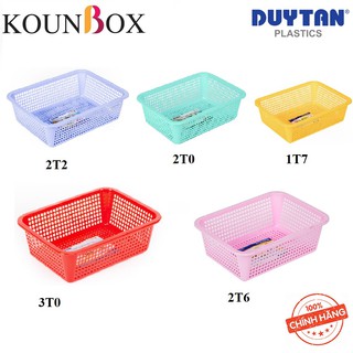 Combo 10 Rổ Nhựa Chữ Nhật Cao Duy Tân | Đủ Kích Thước Từ 1T7 - 3T0