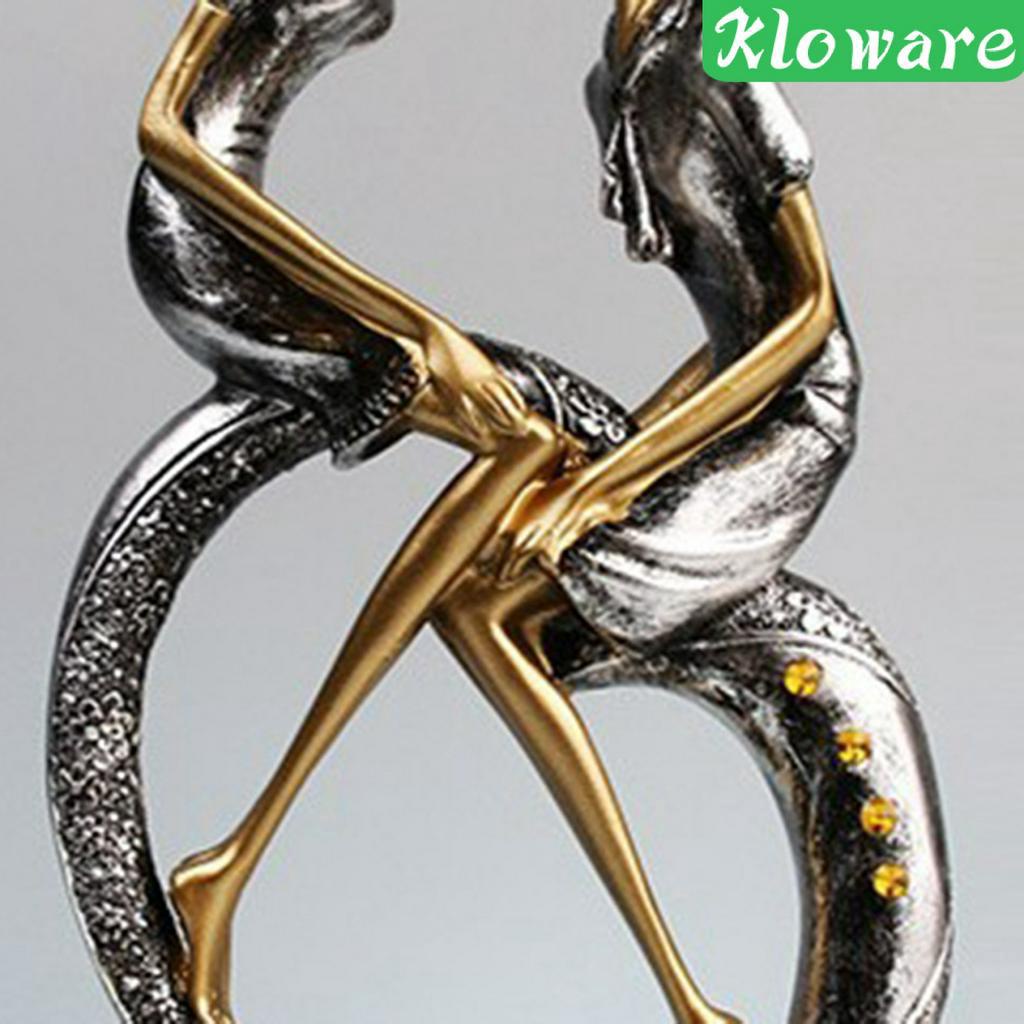 [Kloware] Tượng Cặp Đôi Hôn Nhau Bằng Nhựa Resin Để Bàn Trang Trí