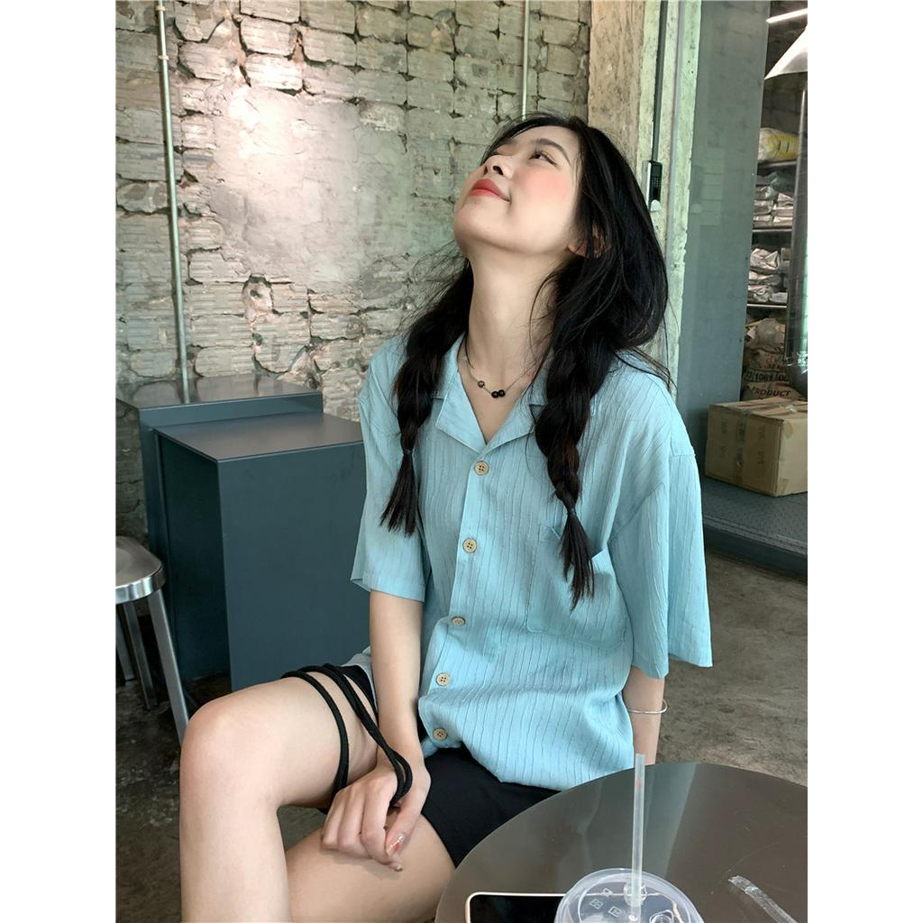 Áo Sơ Mi Dáng Rộng Ngắn Tay Thời Trang Mùa Hè Cá Tính 63079