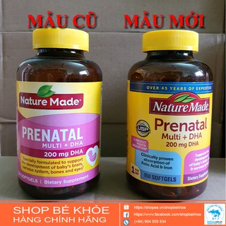 VITAMIN TỔNG HỢP BẦU MỸ - PRENATAL + DHA 200ML: : 150V {SỈ GIÁ TỐT, MẪU MỚI, DATE 2021}