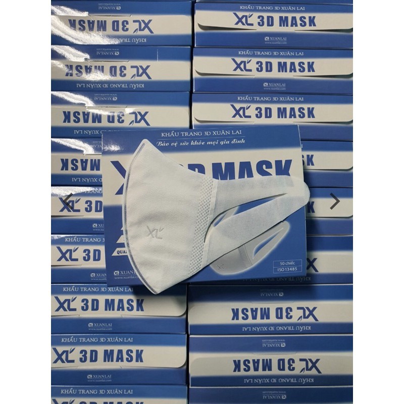 Khẩu trang 3d MASK kháng khuẩn Xuân Lai công nghệ Nhật Bản hộp 50 chiếc hàng cao cấp