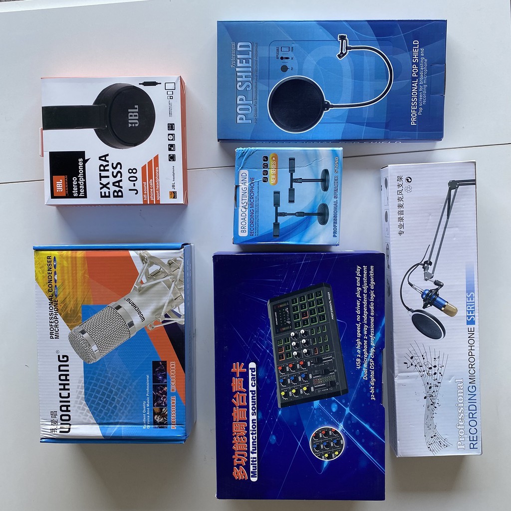 Trọn Bộ Sound Card S8 Và Micro Thu Âm BM900 Chính Hãng