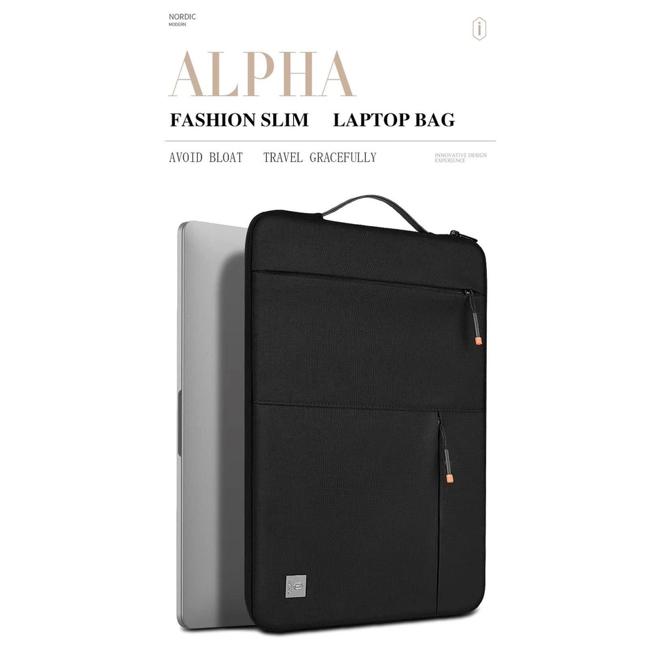 Túi Xách Dọc Và Xách Ngang Wiwu Alpha Slim Sleeve Dành Cho Laptop, Macbook, Ipad - Hàng Chính Hãng