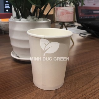 100 ly cốc giấy trắng size nhỏ uống nước, cafe 280ml - 8oz | Minh Đức Green