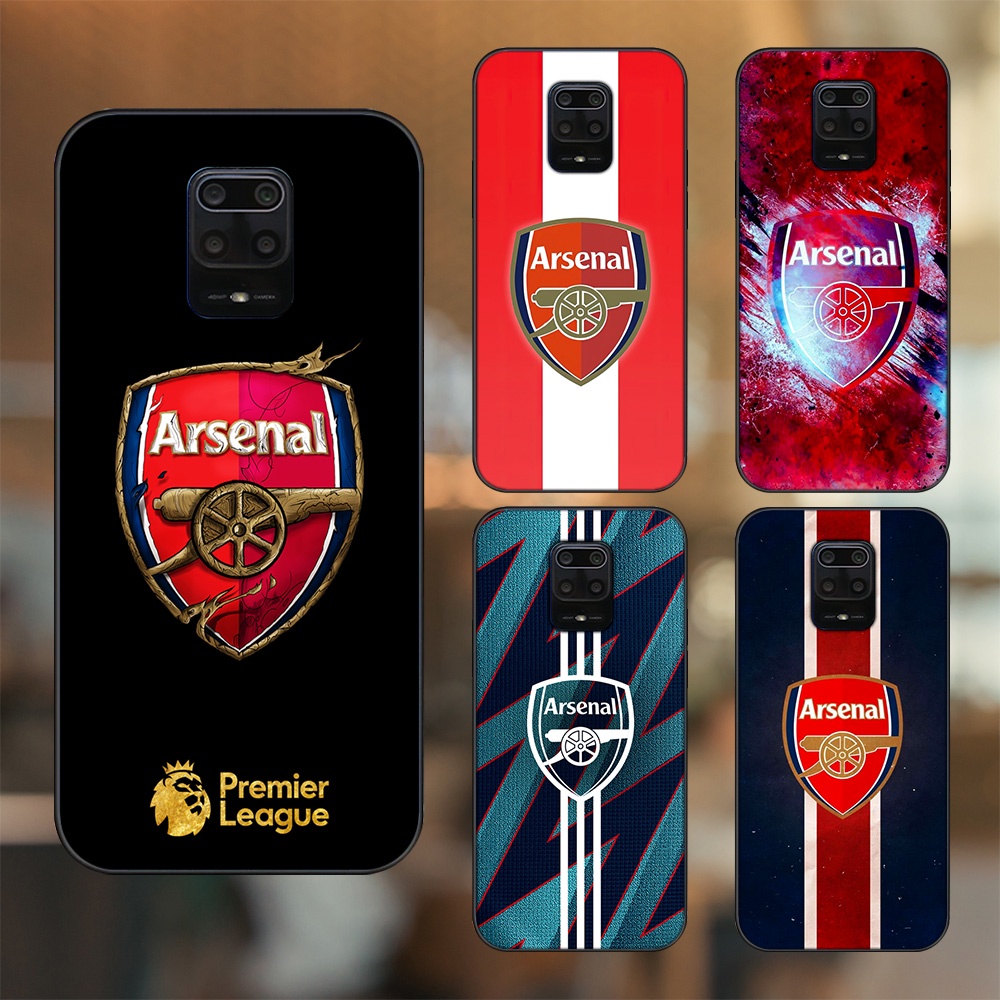 Ốp lưng Xiaomi Redmi Note 9s, Note 9 Pro viền đen in hình Arsenal FC