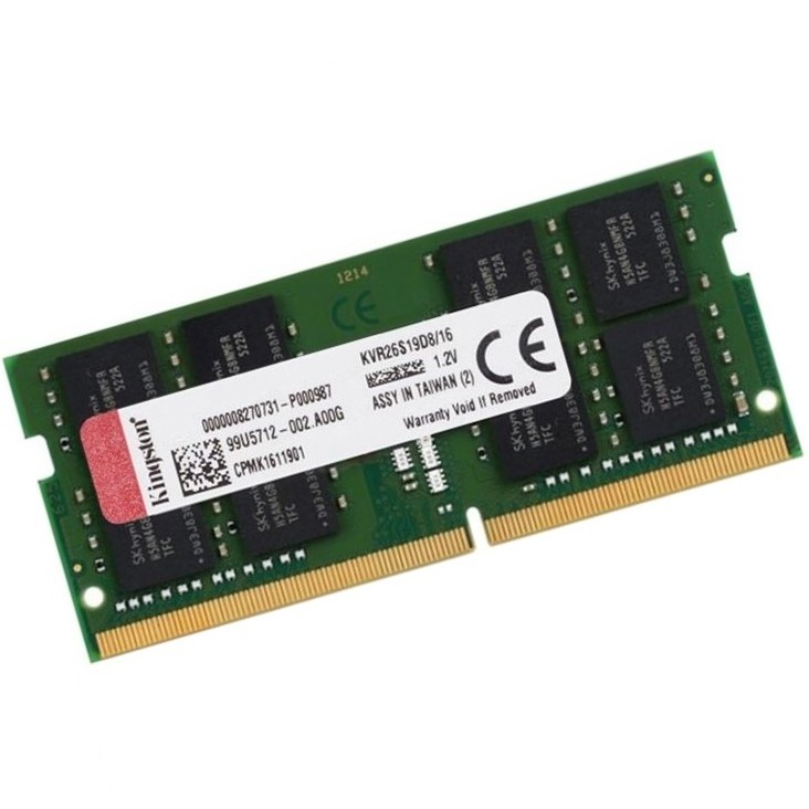 Ram Laptop Kingston 16GB DDR4 2666MHz KVR26S19D8/16 - Mới Bảo hành 36 tháng