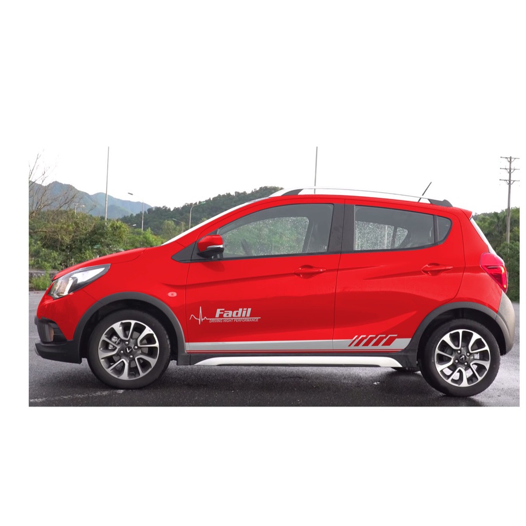 Decal dán xe Fadil màu đỏ
