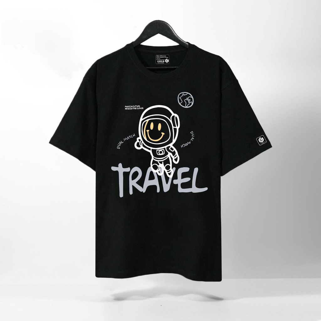 Áo Thun Tay Lỡ Space travel, Form rộng oversize, áo phông unisex, chất liệu Cotton - KKIM Shop