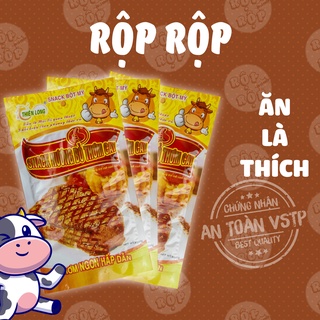 Snack bò miếng Rộp Rộp, đồ ăn vặt tuổi thơ, đồ ăn vặt việt nam, snack hương bò thơm cay