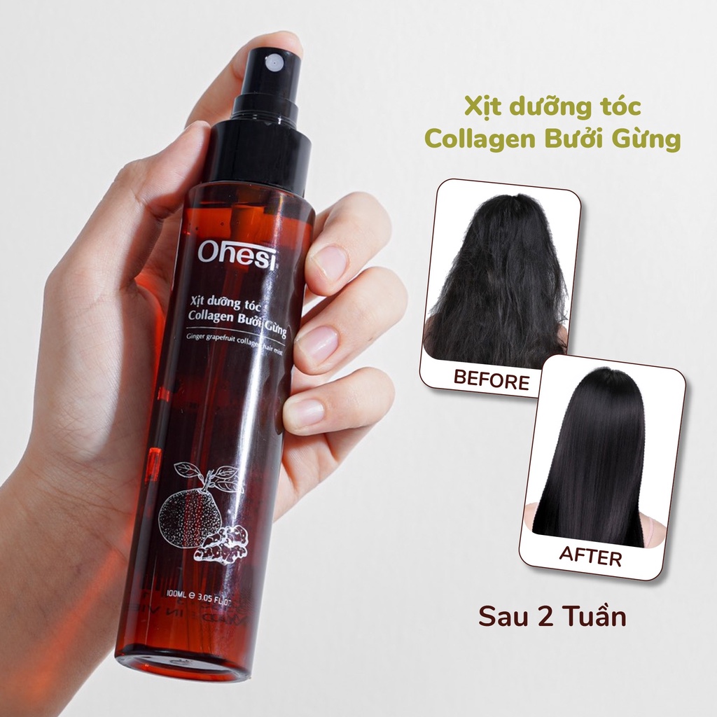 Xịt dưỡng tóc Collagen Bưởi Gừng Ohesi 100ml