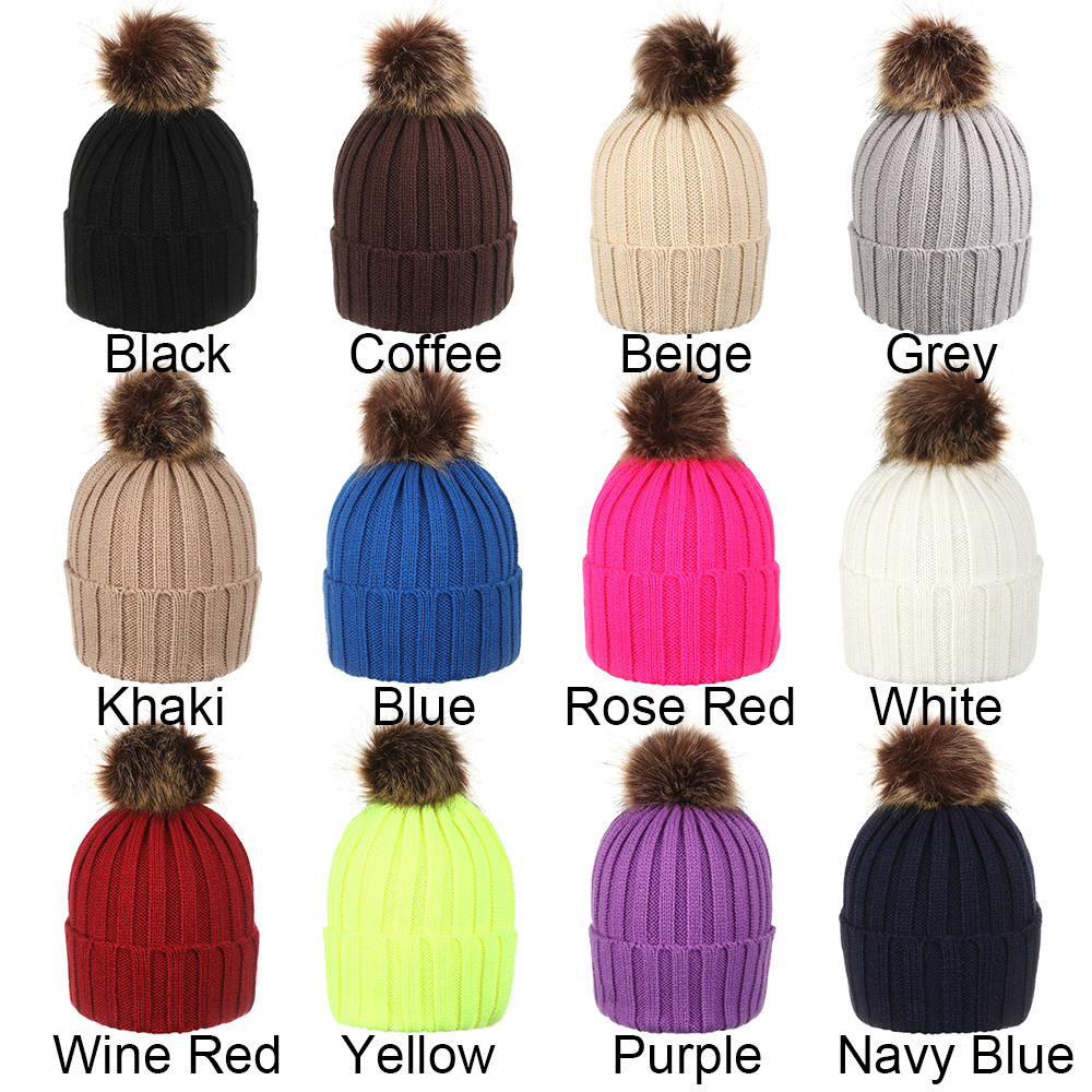 Mũ Len Đính Banh Xù Thời Trang Nữ Tính