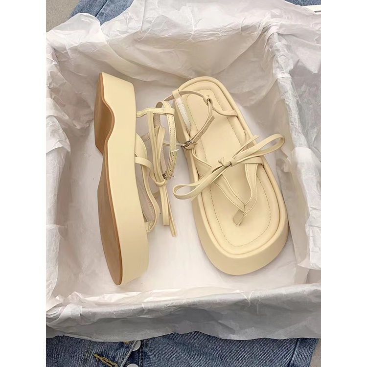 Giày quai hậu đế dày phong cách Roman thời trang đi biển 2022 dành cho nữ