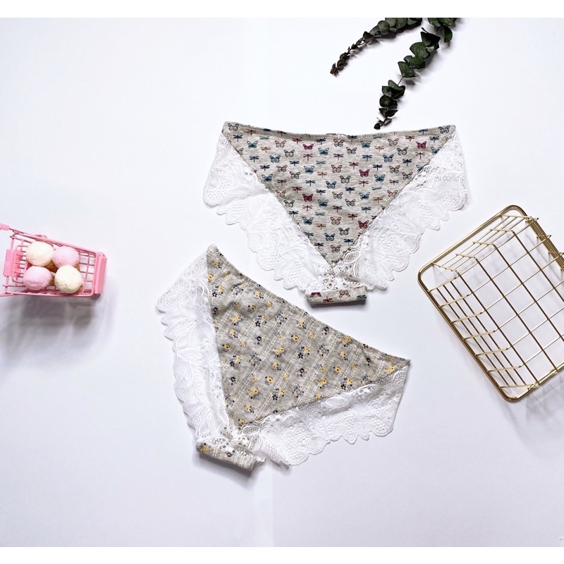 [CÓ BIG SIZE] Combo 5 quần lót/ quần chip nữ 100% cotton hàng xuất xịn